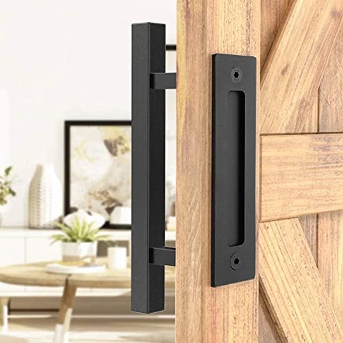 Houten Schuifdeur Trekhandgreep - Deurklink voor Schuurdeuren en Houten Deuren met Montageaccessoires