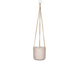 Hanging Plantenbak Grijs - Hangende Bloempot voor Planten - Urban Gardening Plantenhanger - Betonlook (M Diameter: 18 H: 17.5 cm)