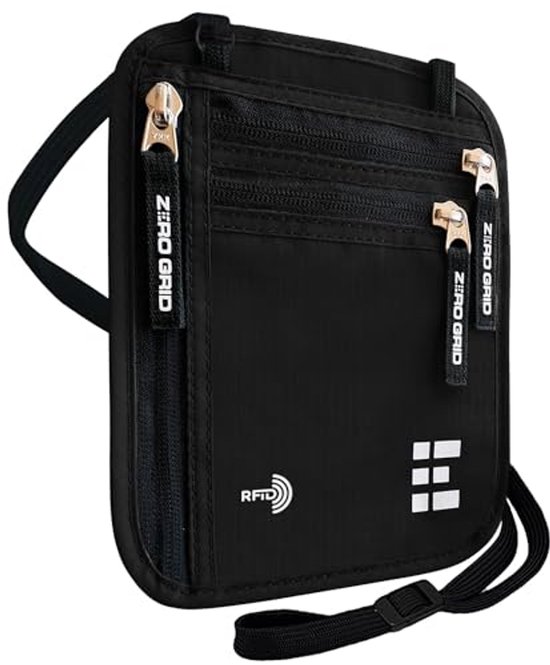WACCET borsttas voor dames en heren, met RFID bescherming, reis