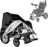 Rolstoel Beschermhoes - Universeel - Afdekhoes Voor Rolstoel - Premium Rolstoelhoes - 130 x 115 x 75 Cm - Met Trekkoord - Mobiliteitsscooter Beschermhoes - Regenhoes - Waterdicht - Rolstoel - Zwart