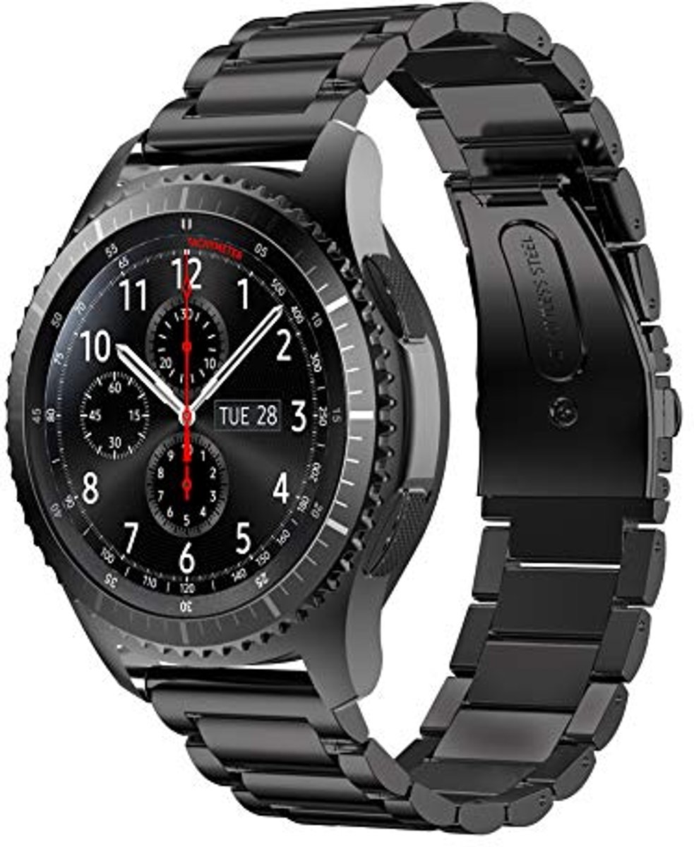 22 mm Rvs Vervangband voor Smartwatches - Verstelbare Sportieve Armband