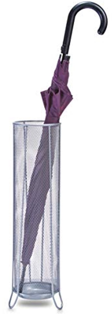 Paraplustandaard van metaal - zilver - 0,1 x 14 x 52,7 cm
