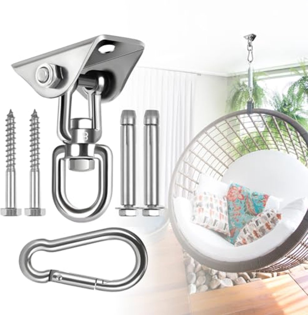 Hammock Hangset met 360° Rotatie en Hoge Capaciteit