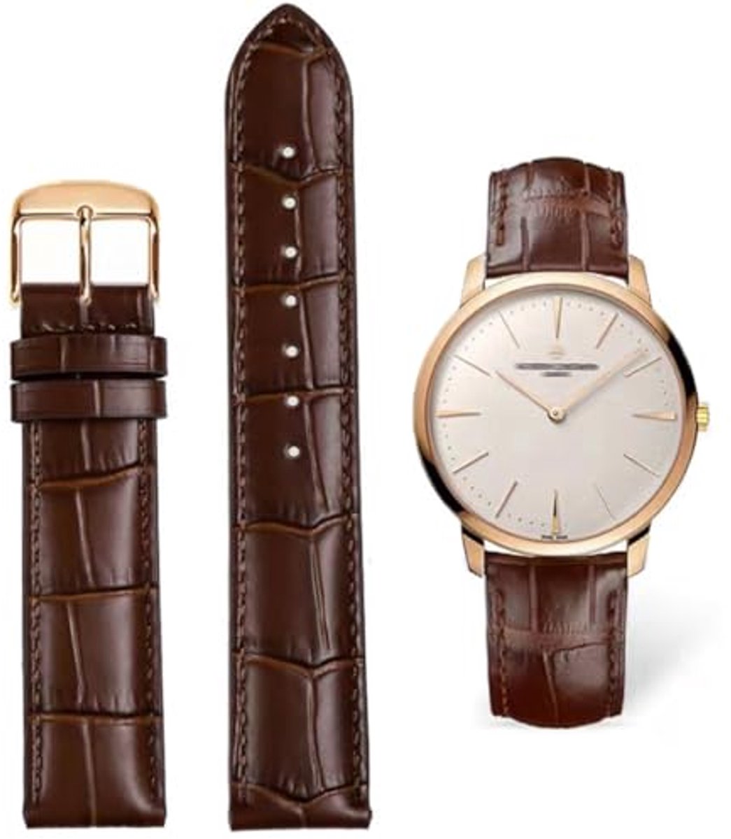 Leren Horlogeband met Alligator Effect - Vervangbanden in 12-24mm
