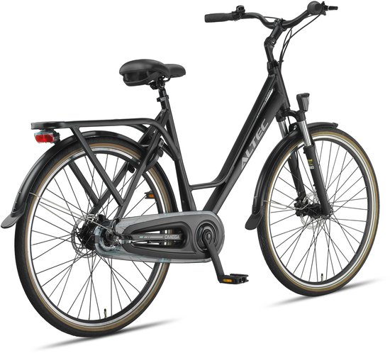 Altec Damesfiets Omega 28 Inch 50 cm Dames 7V Hydraulische schijfrem Matzwart — afbeelding 3