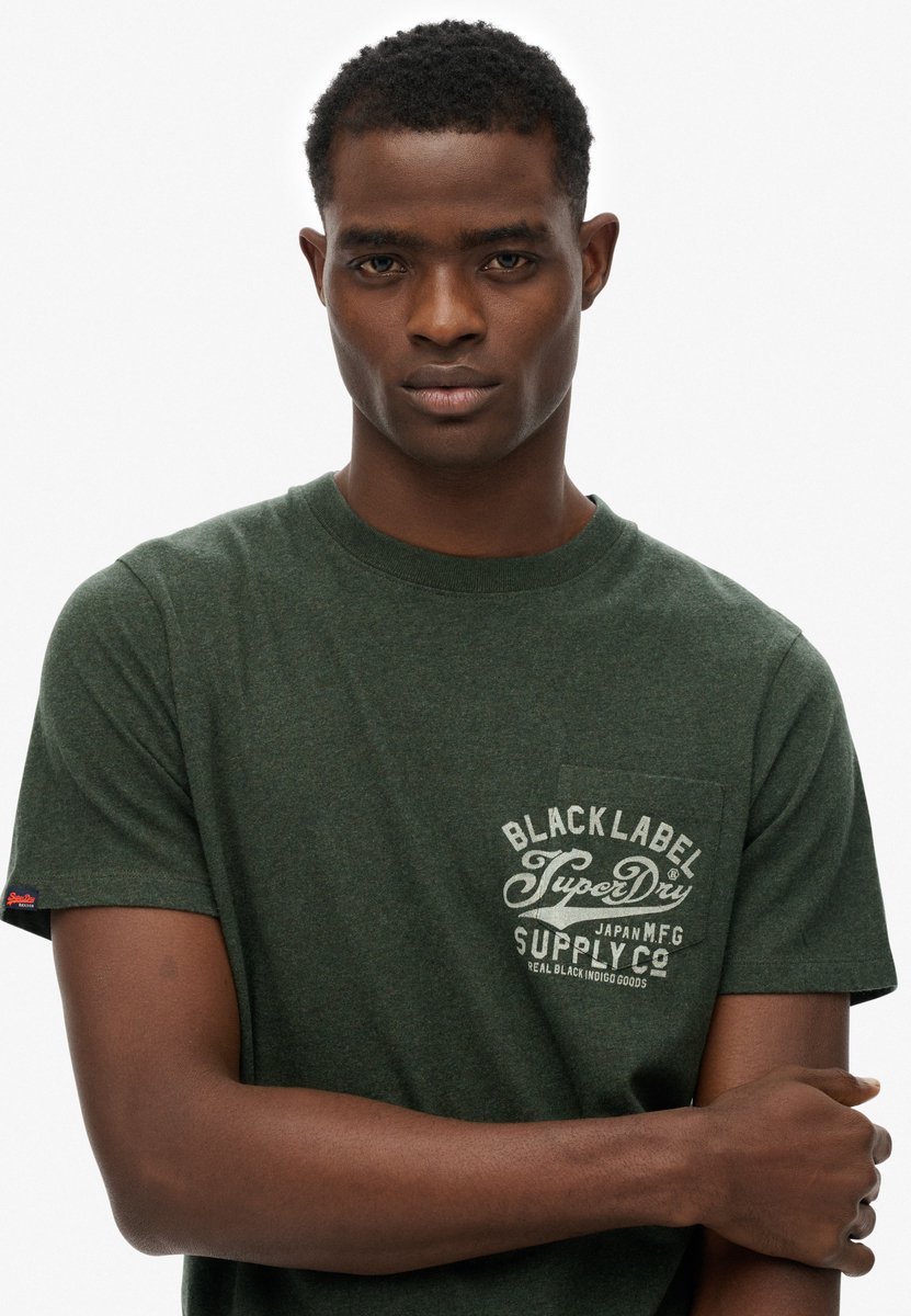 Superdry Industrial T-shirt met relaxte pasvorm Heren T-shirts Groen