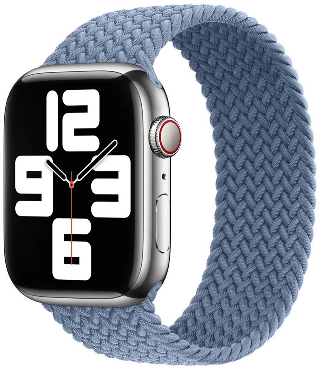 Apple Gevlochten solobandje voor de Apple Watch | 38-40-41-42 mm - Maat 9 - Slate Blue