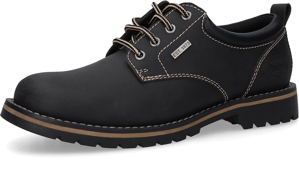 Dockers by Gerli Heren Sneaker gevoerd Memory‑Foam 53WI010‑401‑100 zwart