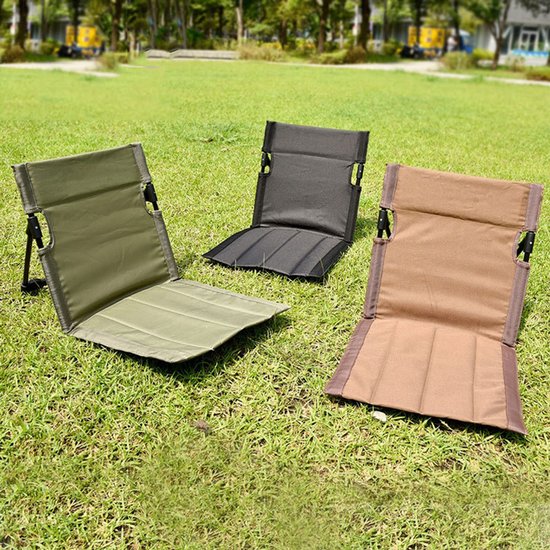 Opvouwbare Strandstoel - Lounge Stoel - Outdoor Ontspanning - Verstelbare Rugleuning - 68 x 39.5 cm - Groen Aluminium — afbeelding 5