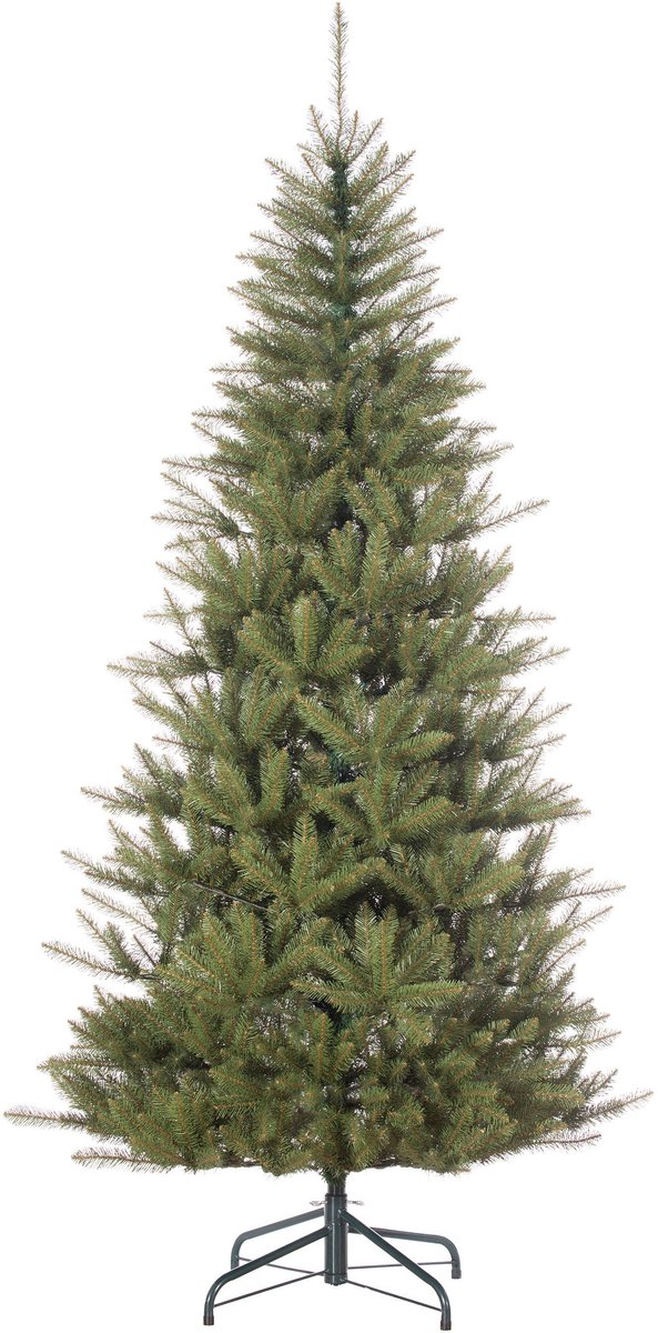Realistische groene PVC kunstkerstboom van Black Box Malden, 107x107x185 cm.