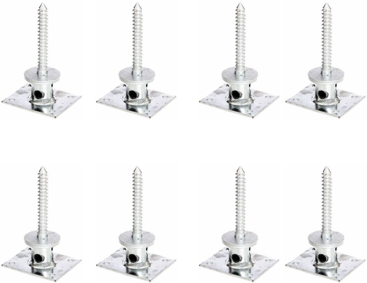 Alberts 8 x paaldrager, voor opschroeven, Schraubenlänge 120 mm, buis-Ø 42 mm, thermisch verzinkt