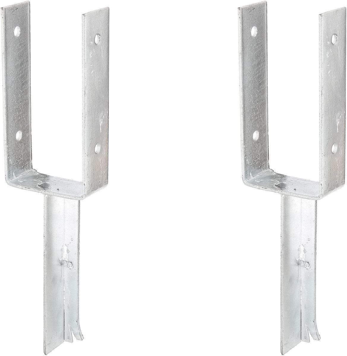 Alberts 2 x U-paaldrager mit betonanker aus T-Eisen, 101x200 mm, thermisch verzinkt, voor inbetonneren, betonanker 200 mm