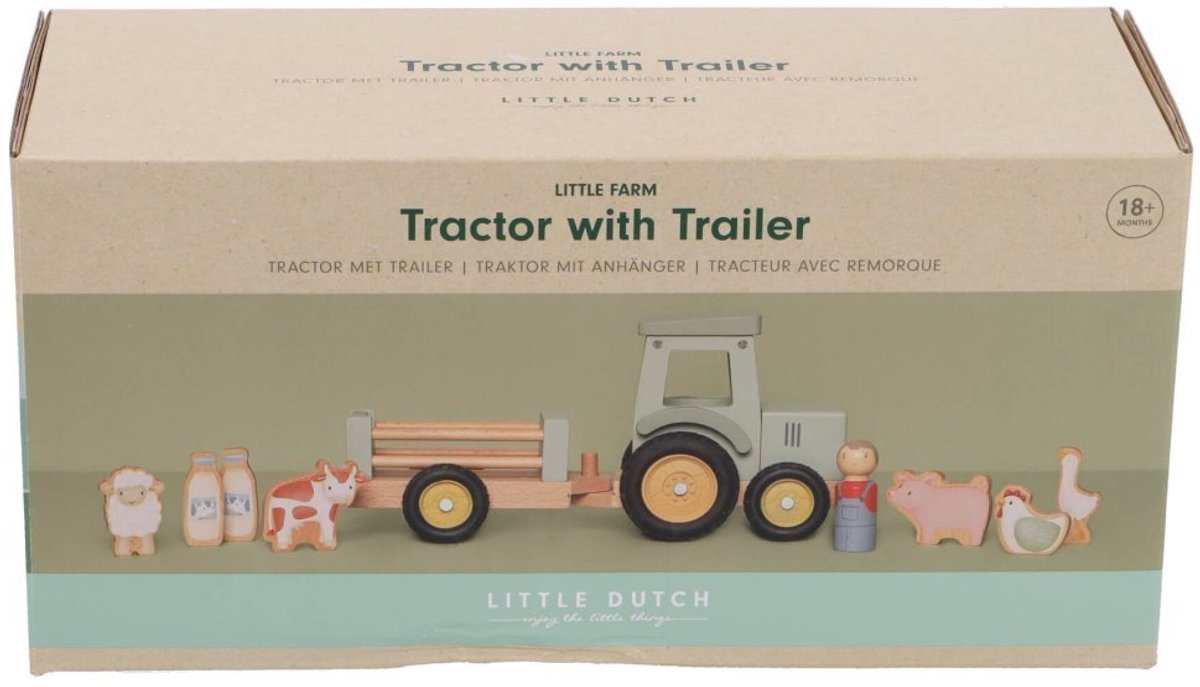 Little Dutch - Tractor met Trailer FSC - Little Farm — afbeelding 11