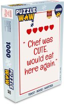 Puzzle Texte - Rouge - Hartjes - Puzzle 1000 pièces adultes