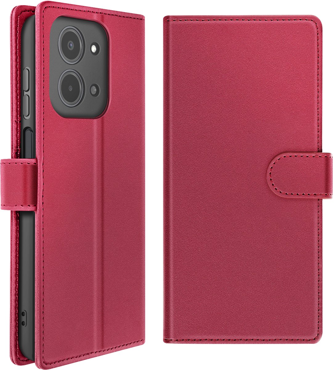 Mayaxess, Portemonnee 2-in-1 voor Redmi 15C met Afneembare Hoes, Rood