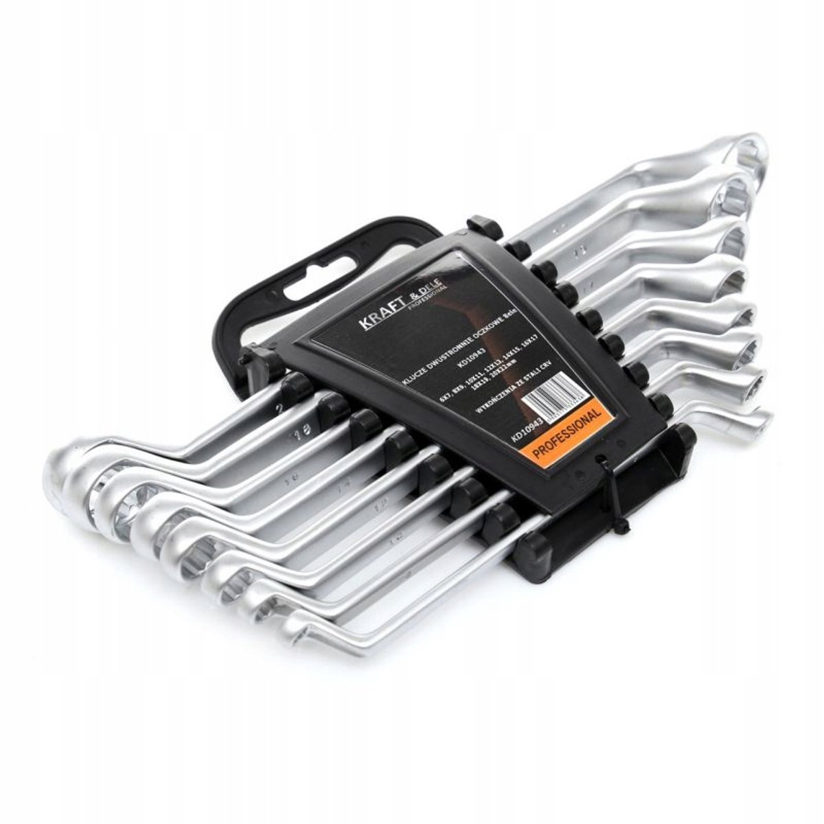 Dubbelzijdige Ringsteeksleutelset 6-22mm CRV, 8 Delig