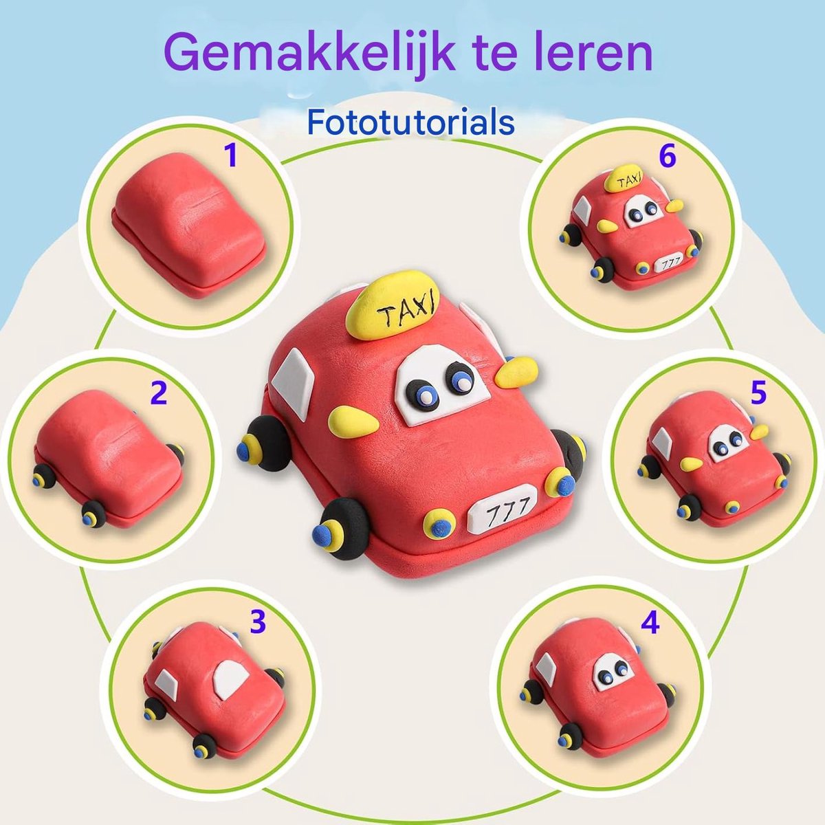 Vitdipy - Modelleerklei Set - 36-delig - Ultralichte Luchtdrogende Klei - Met Gereedschap - Voor DIY Knutselen & Creatieve Kunst - Meerkleurig - Voor Kinderen — afbeelding 5