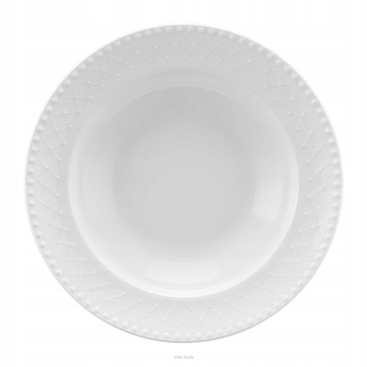 Villa Italia Roma Diep Bord 23 cm - Elegant Wit Porselein