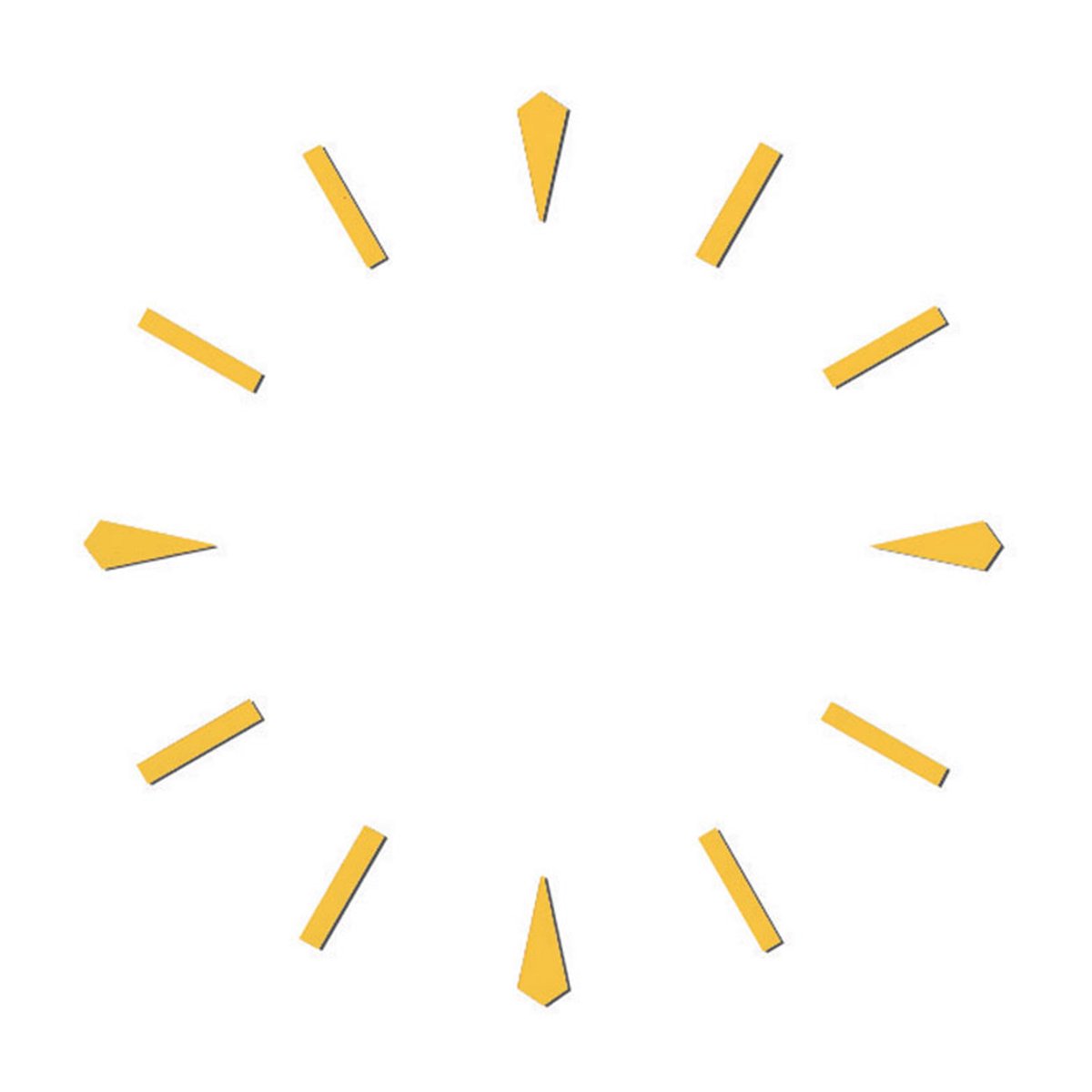 Nummerset staven messing geel L=20mm