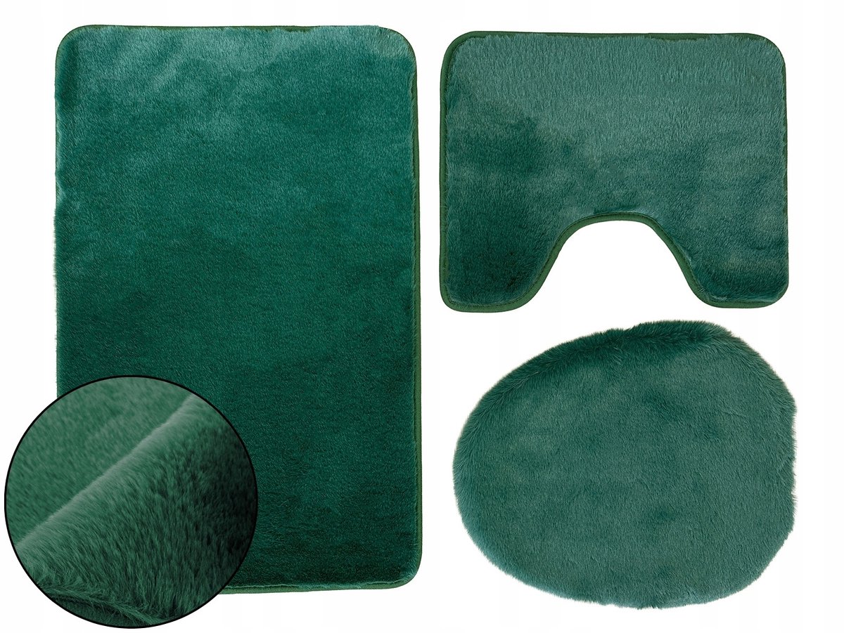 Lombok Badkamerset Antislip Zacht Groen 3 Delig
