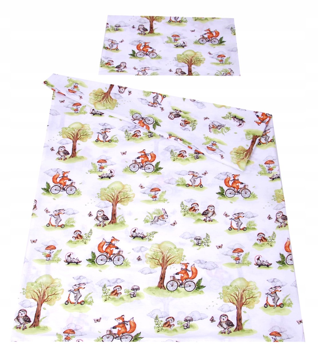 BabyLux Kinderbeddengo 2-delig 100x135cm Katoen - Vos op Fiets