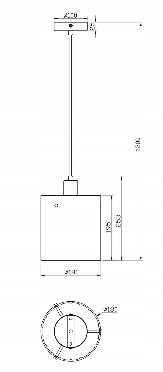Lotti Hanglamp Zwart Mat E27 40W 120cm Hougte