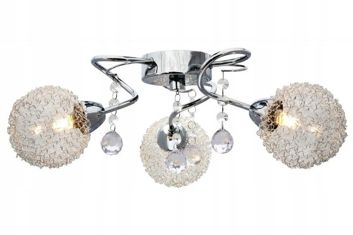 Reality Vesna Hanglamp 3-lichts G9 Chroom Glamour Kristal