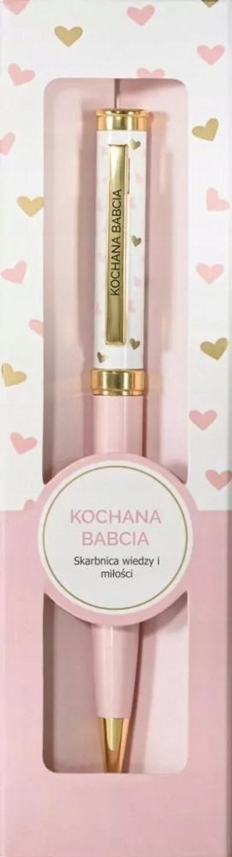 Droomcadeau Pen voor Lieve Oma - Roze Metaal met Blauwe Inkt