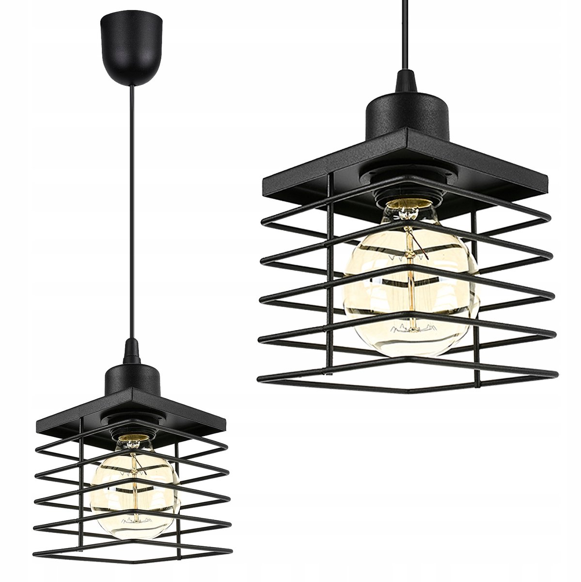 Moderne zwarte LED hanglamp E27 - Stijlvol Design