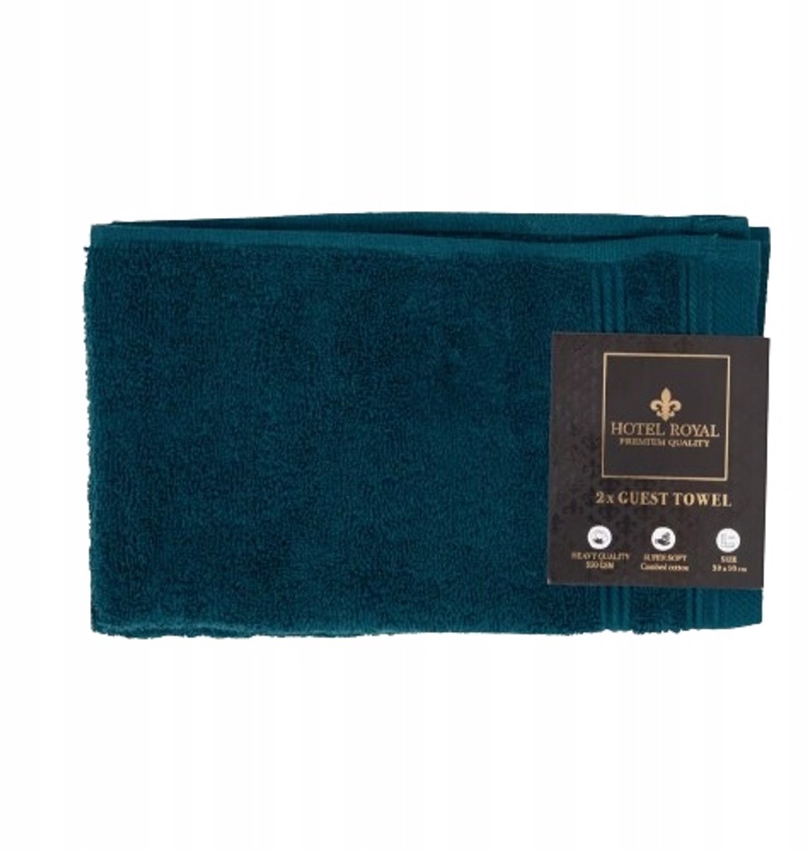Hotel Royal Handdoeken 30x50cm Katoen Blauw - Set van 2