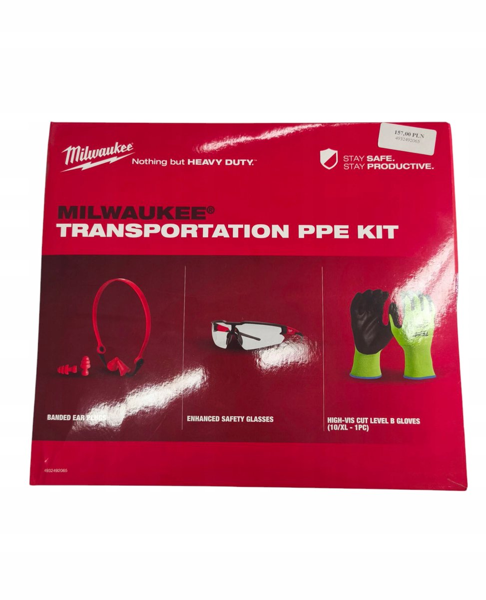 Milwaukee Beveiligingsset: Bril, Oordopjes & Handschoenen L (4932492064)