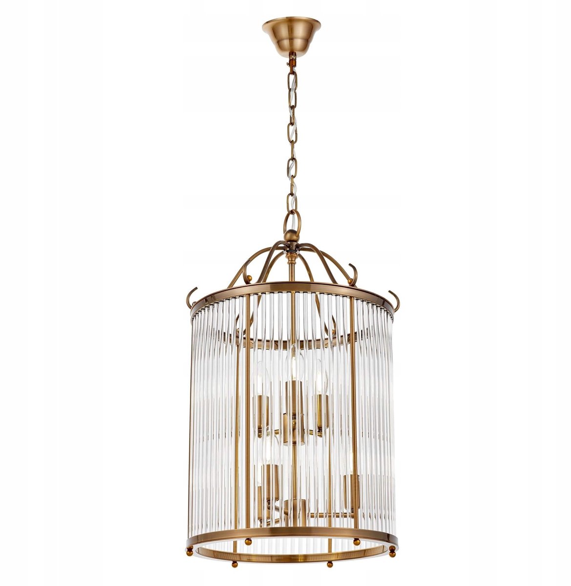 Lumina Deco Boston W6 Hanglamp Messing Loft Stijl E14 6x40W