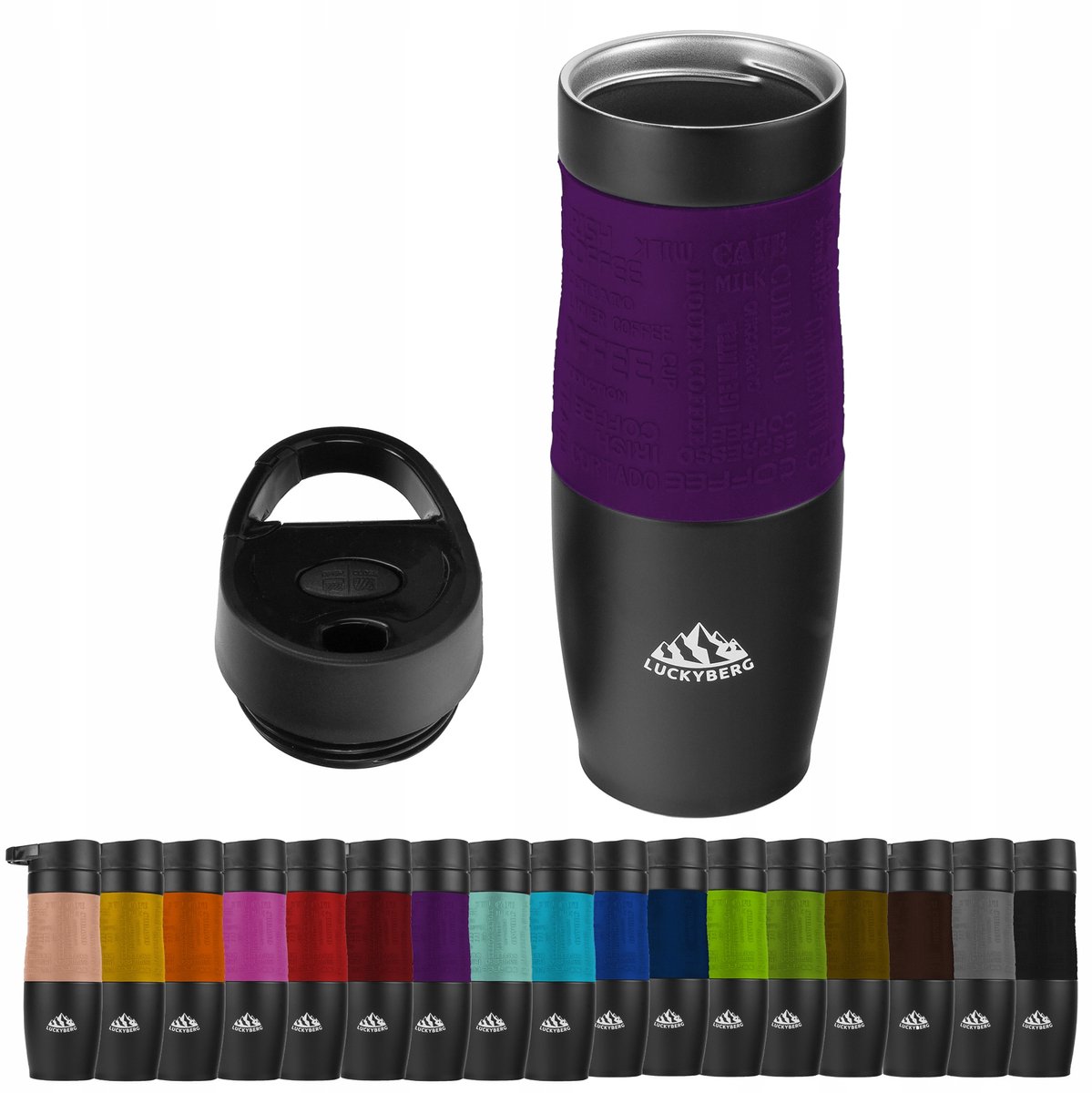 LUCKYBERG Thermosbeker 480ml - RVS, Lekvrij, 6u Warm, 8u Koud