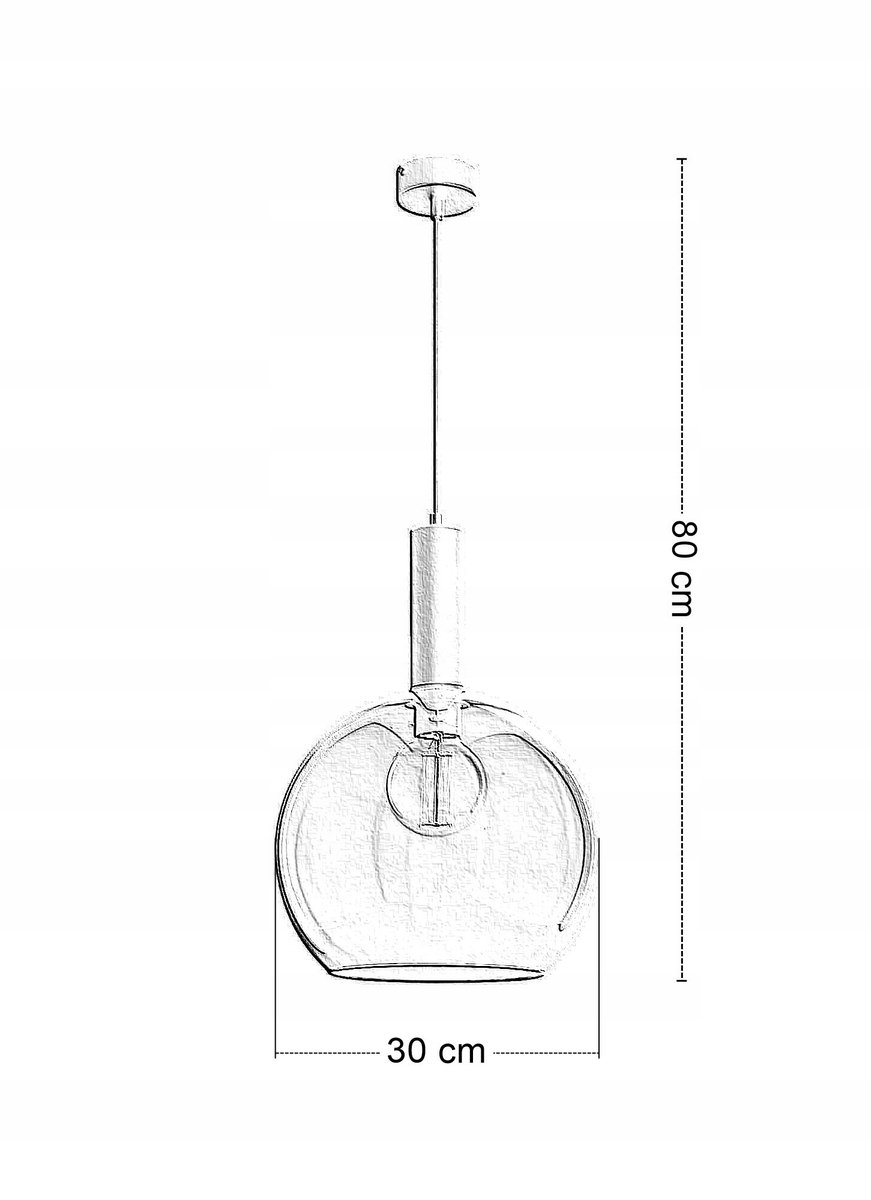 LAF Moderne Hanglamp Amber Kap 1-lichts E27 80cm