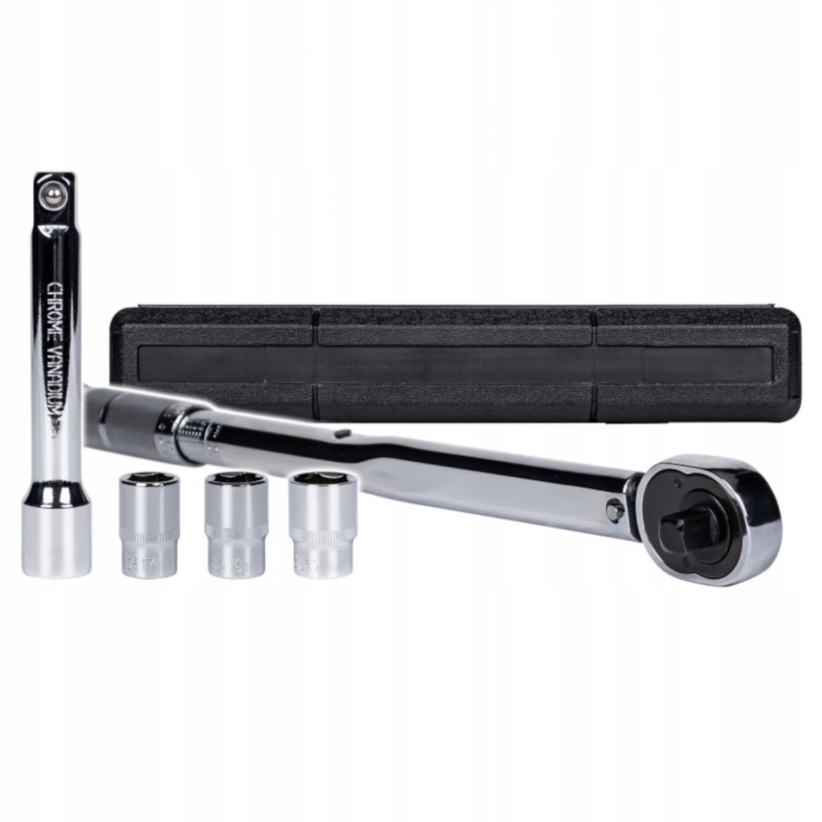 Momentsleutel Set 28-210Nm 1/2" met Doppen en Verlengstuk