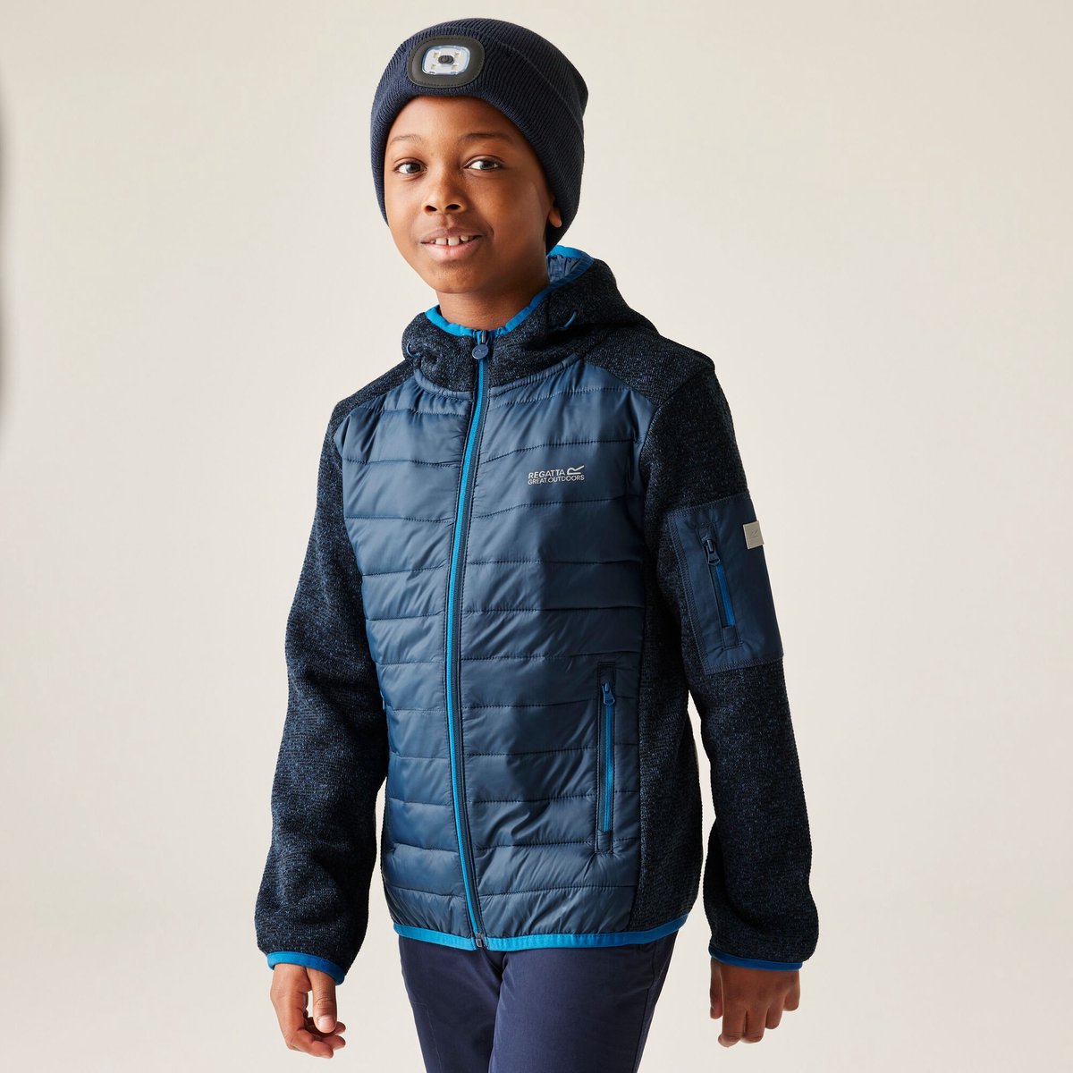 Newhill bestendige hybride isolerende donsjas voor kinderen Blauw