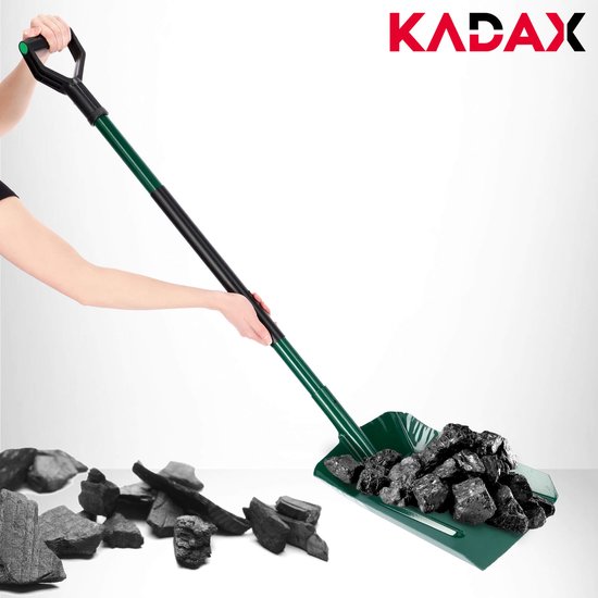 KADAX Schep, koolstofschep, schep met ergonomische steel, schep met stevige handgreep, robuuste schep voor as, kolen, koolstof, tuingereedschap, tuinspade (metalen steel) van Merkloos	 — afbeelding 3