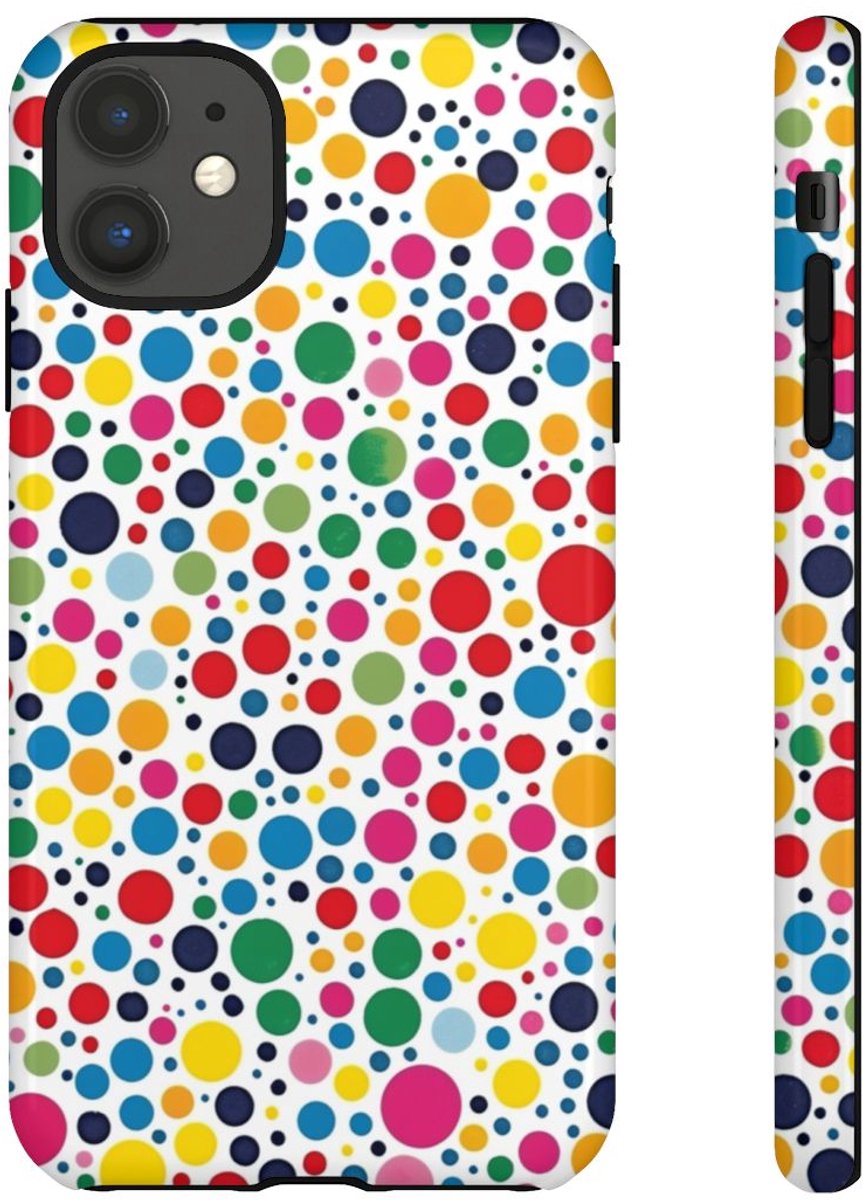 Vrolijk Stippenpatroon in Kleurrijk Design – Telefoonhoesje Geschikt voor iPhone 11