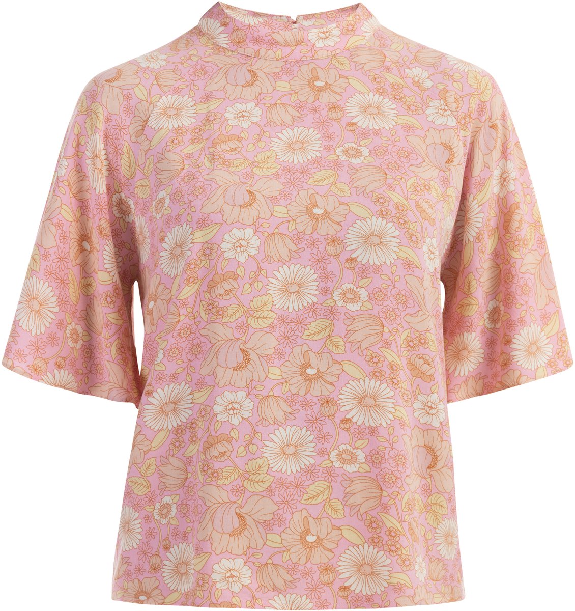 usha blouse met korte mouwen