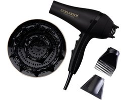 Curlsmith - Defrizzion Dryer & XXL Diffuser - Föhn Voor Krullen – Anti-Frizz – Ionische Haardroger - Krullenföhn - 20CM Diffuser - Föhn
