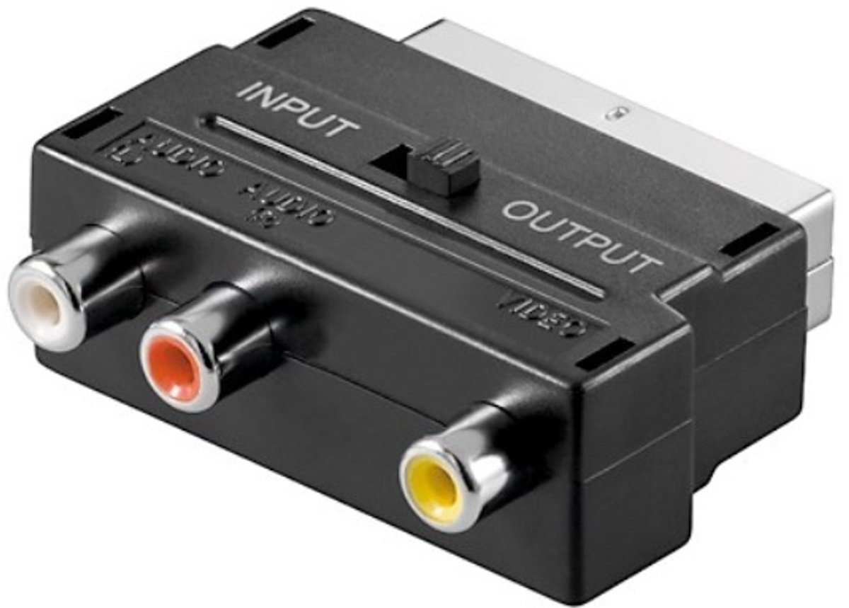 Scart (m) - Composiet 3RCA (v) adapter / zwart