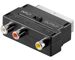 Scart (m) - Composiet 3RCA (v) adapter / zwart