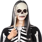 ATOSA - Skelet masker op stokje voor volwassenen - Maskers > Half maskers