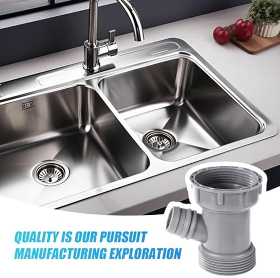 Kitchen Sink Tube Adapter, Universal Y-Shaped Sink Drain Connector with ...
