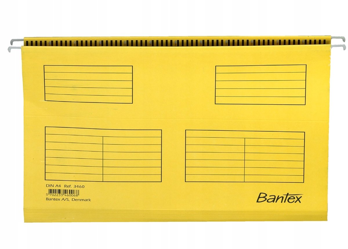 Bantex A4 Hangmap Standaard Geel - 330 Vel