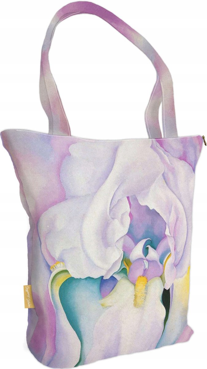 Shopper Tas met Iris Print - Kunst & Stijl