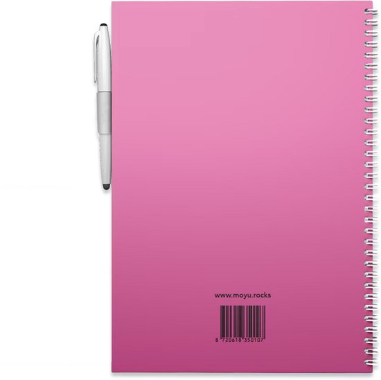 MOYU - Carnet Pink Passion - Carnet Effaçable A4 Premium