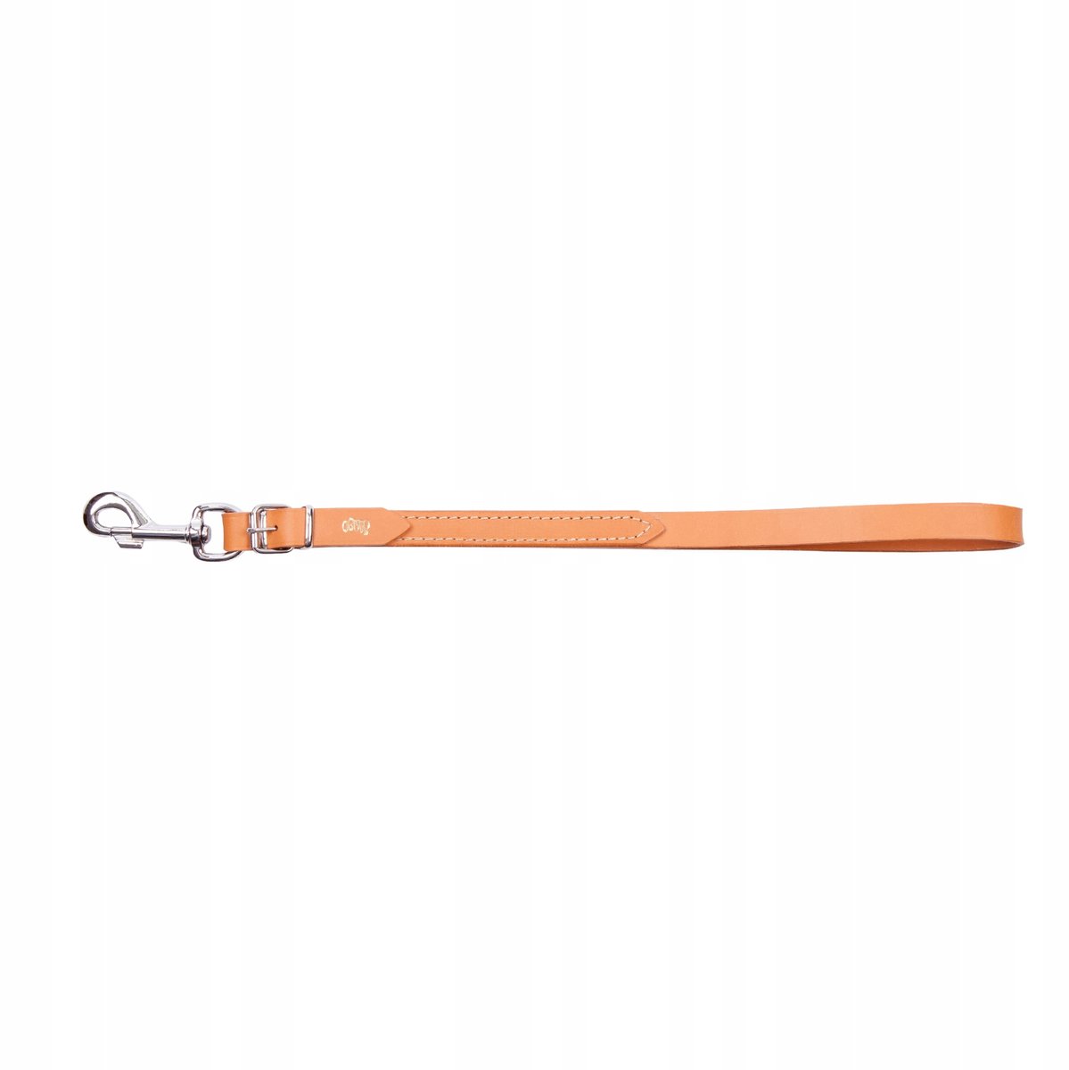Dingo Korte Leren Hondensnoer, 50 cm, Natuurlijk