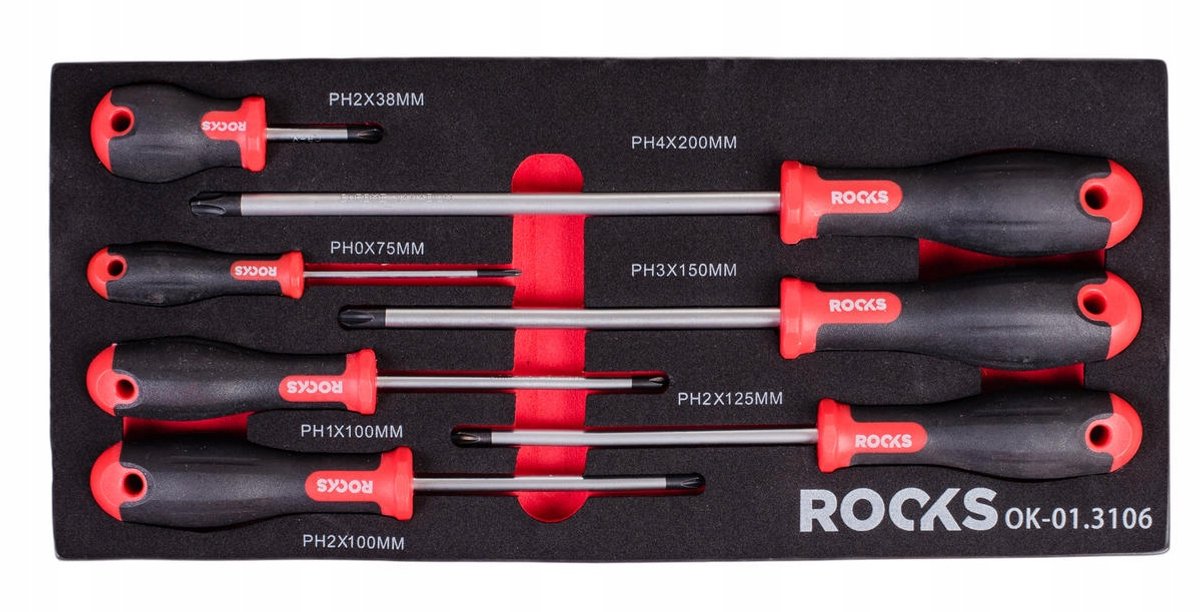 ROOKS Schroevendraaierset PH 7-delig Ergonomisch