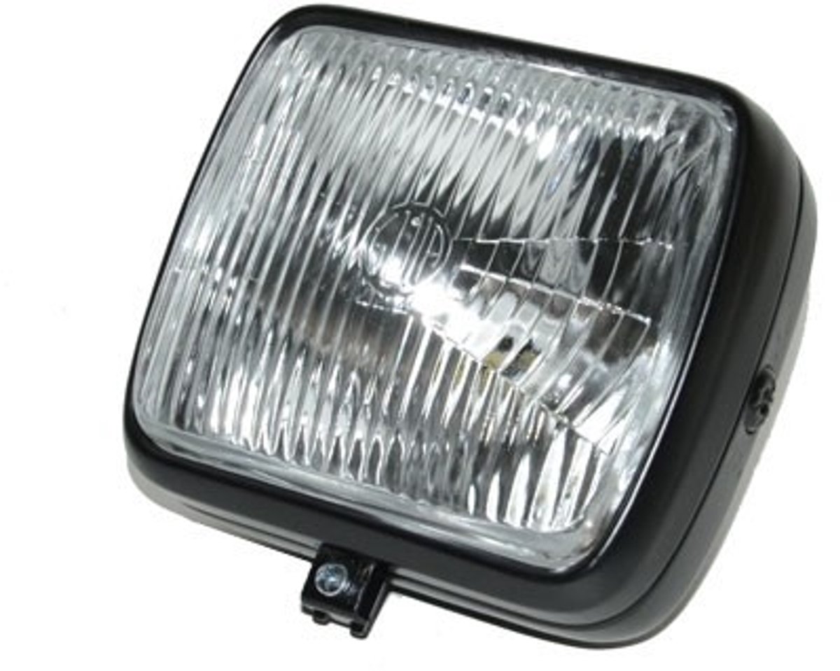 Koplamp vierkant GUIA zwart voor Kreidler, Zundapp